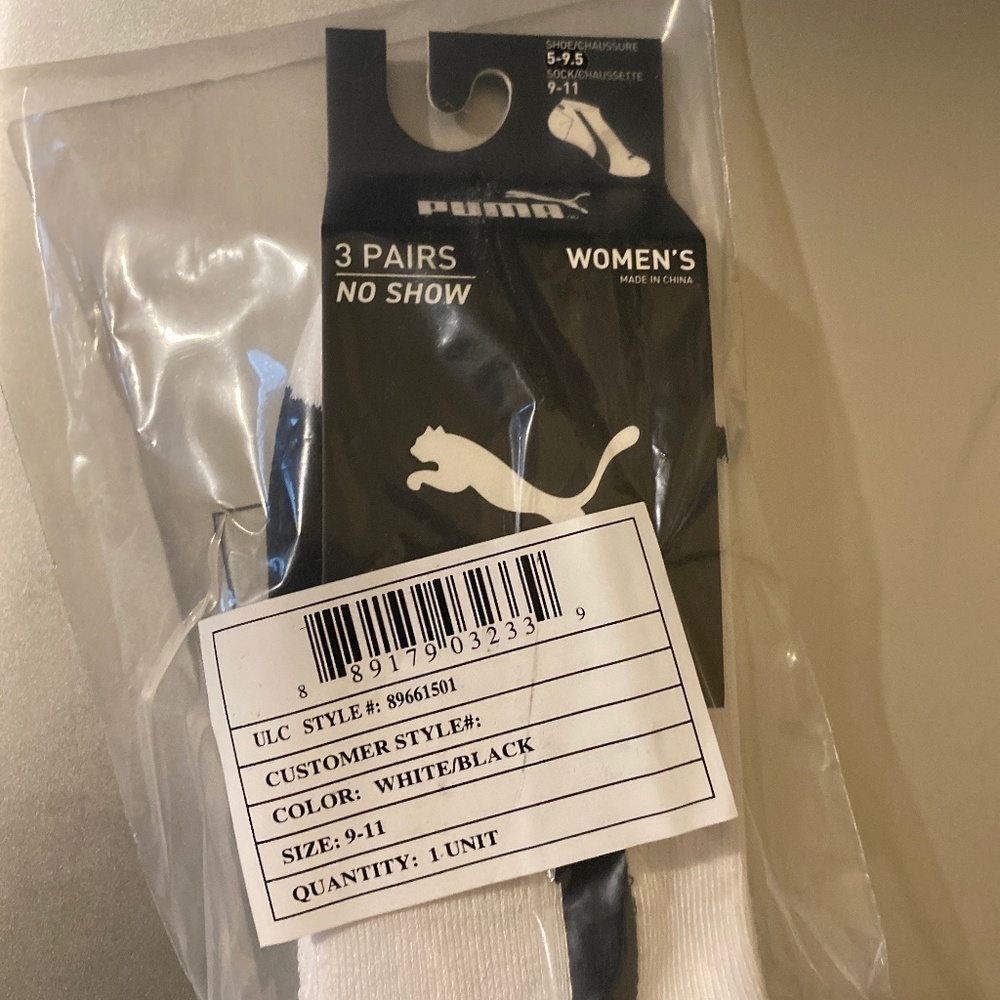 Puma Women’s 3 pairs No show socks - Picture 2 of 2